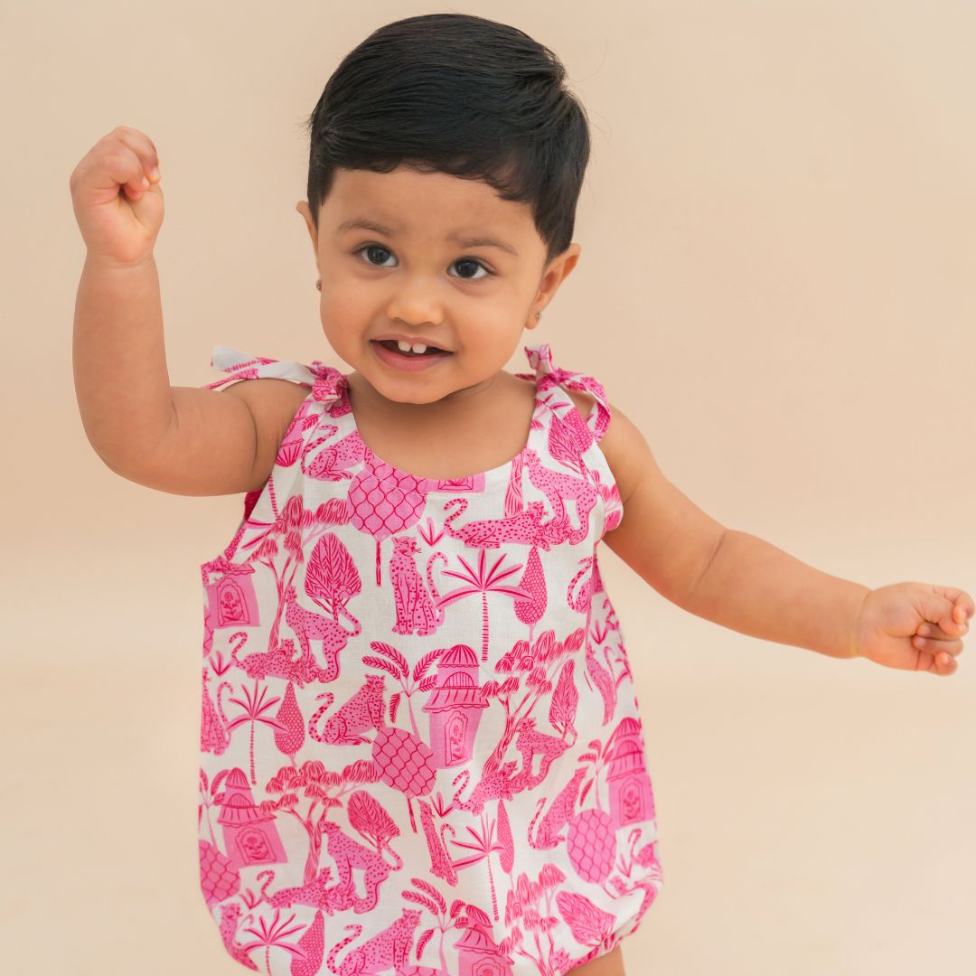 Sun & Surf - Mulmul Cotton Knot Type Romper