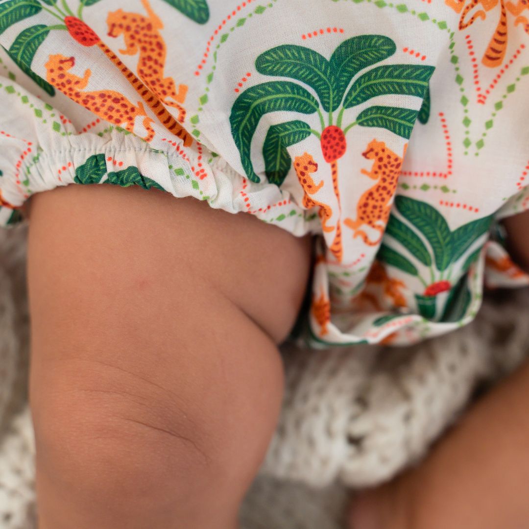 Lil' Paradise - Mulmul Cotton Knot Type Romper