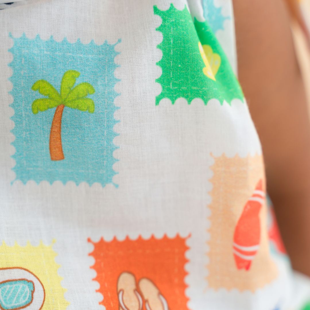Lil' Paradise - Mulmul Cotton Knot Type Romper