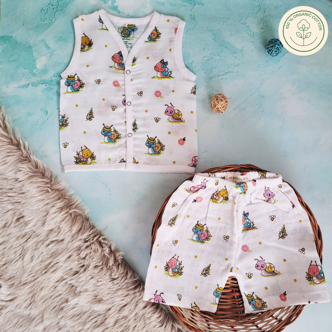 Snail Mail - Muslin Jabla and Shorts for Babies and Toddlers