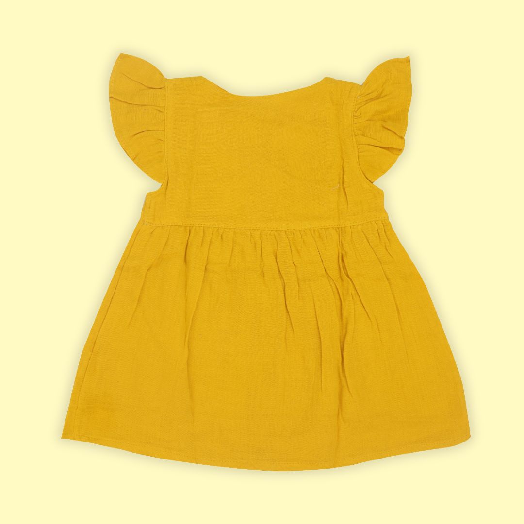 Cinnamon - Muslin Dandelions Frill Frock