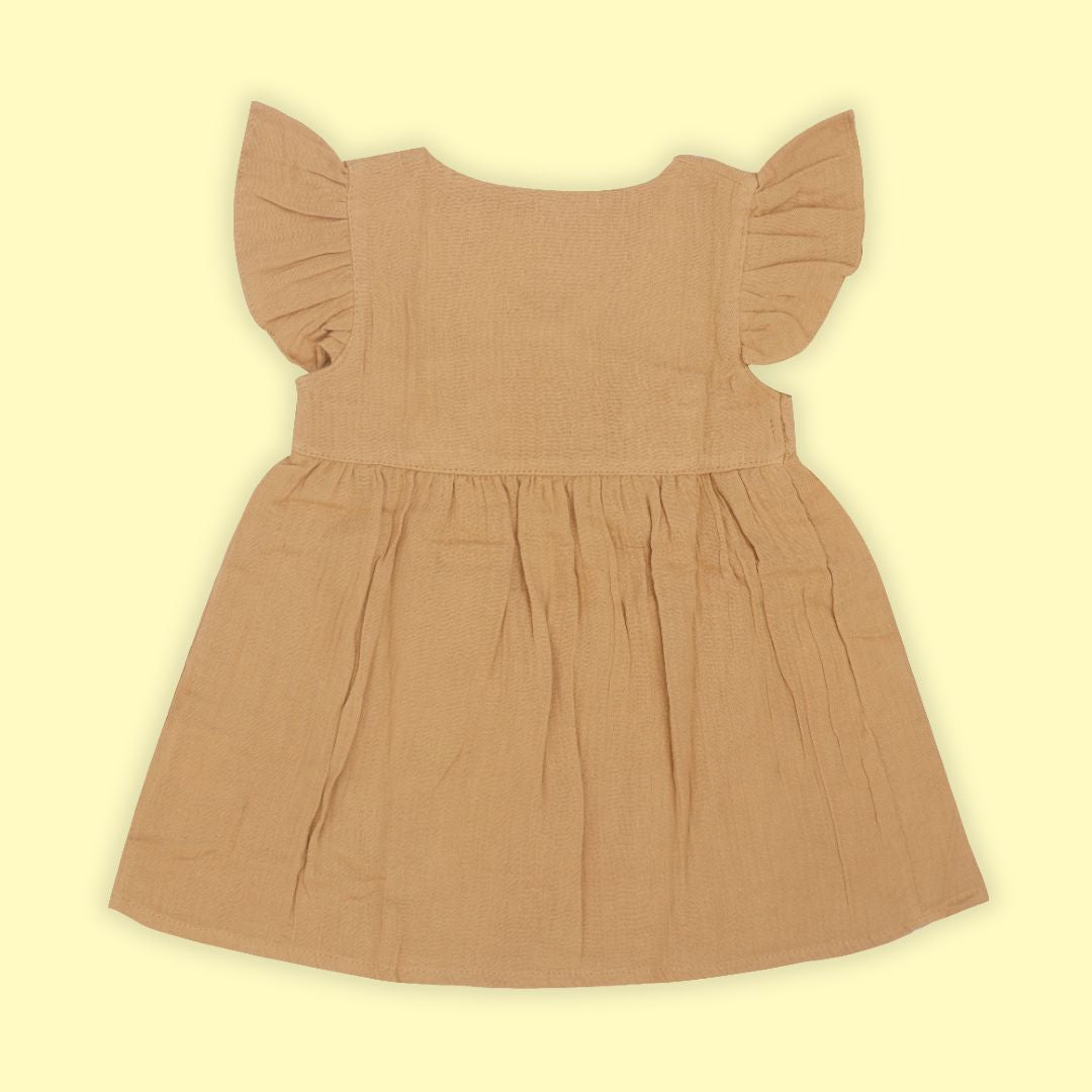 Cinnamon - Muslin Dandelions Frill Frock