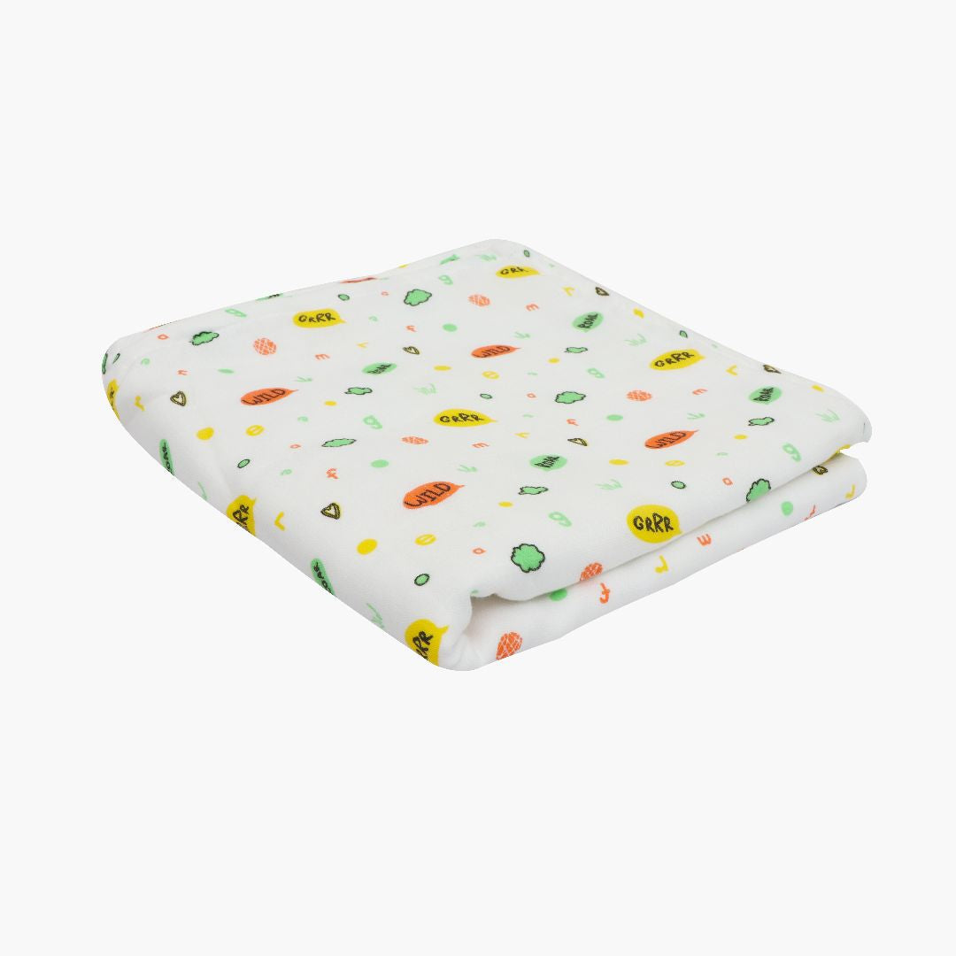 Doodle Dance - Muslin 3 layer Blankets for babies