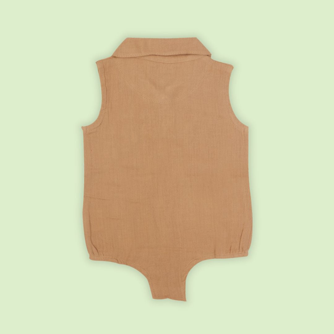 Turf Green - Muslin Bee Romper for Babies