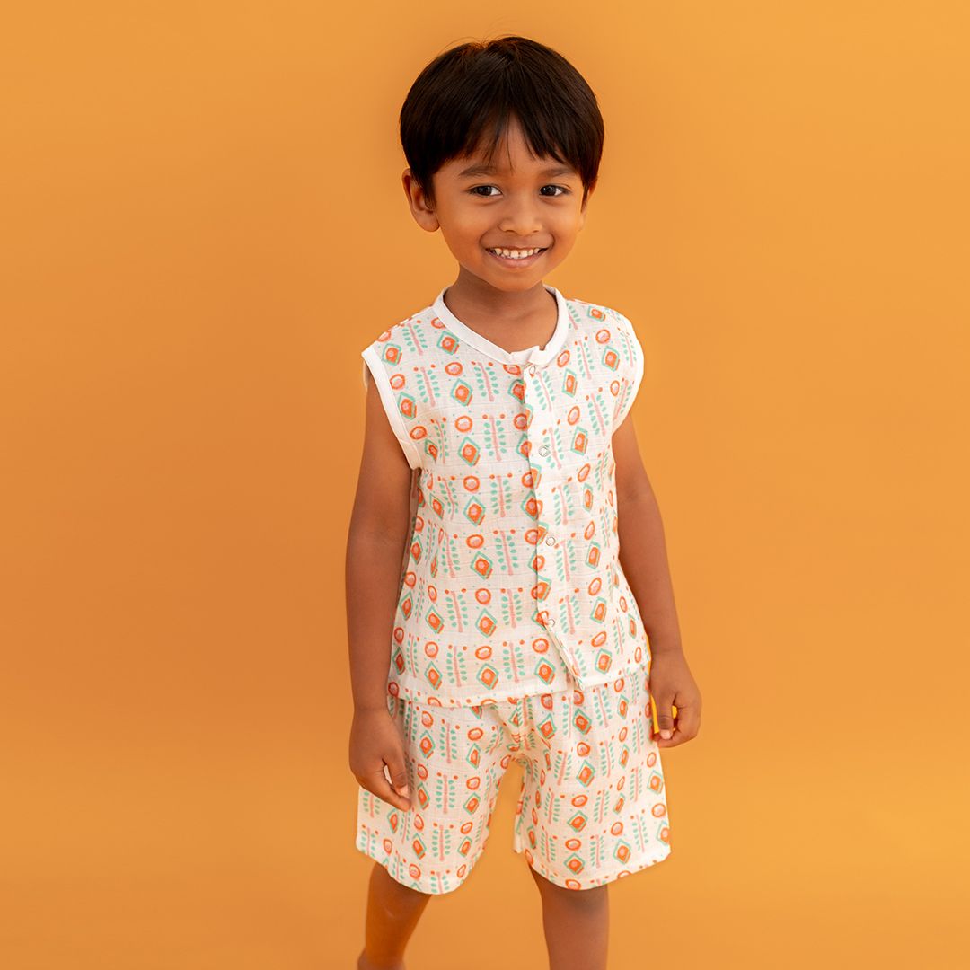 Seaside Stripes- Muslin Jabla and Shorts for Babies and Toddlers