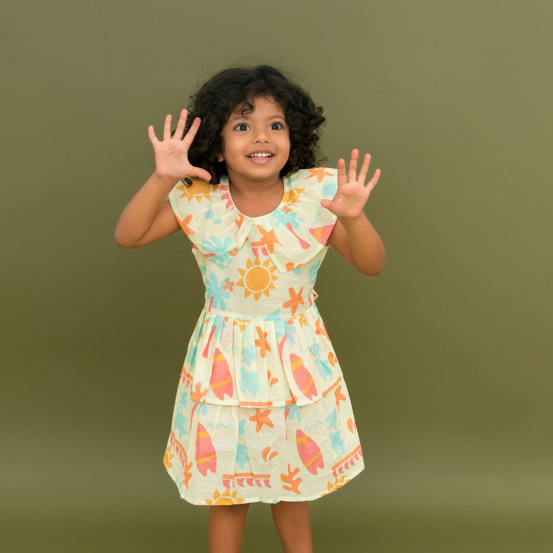 Lil Paradise - Mulmul Cotton Frill Frock