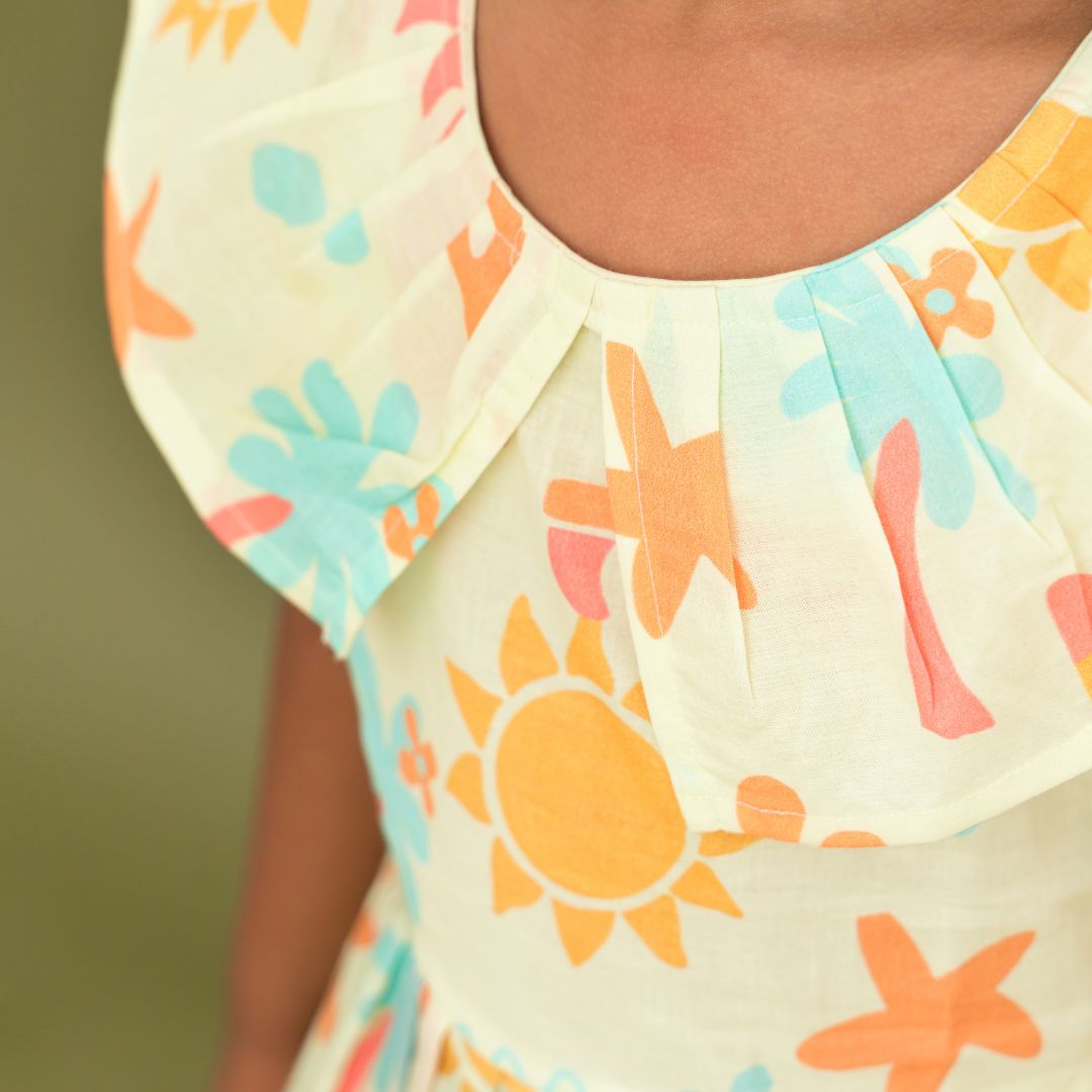 Urban Wild - Mulmul Cotton Frill Frock