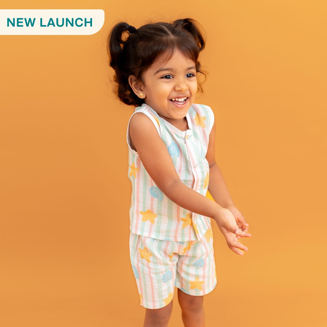 Zoodle Blocks - Muslin Jabla and Shorts for Babies and Toddlers