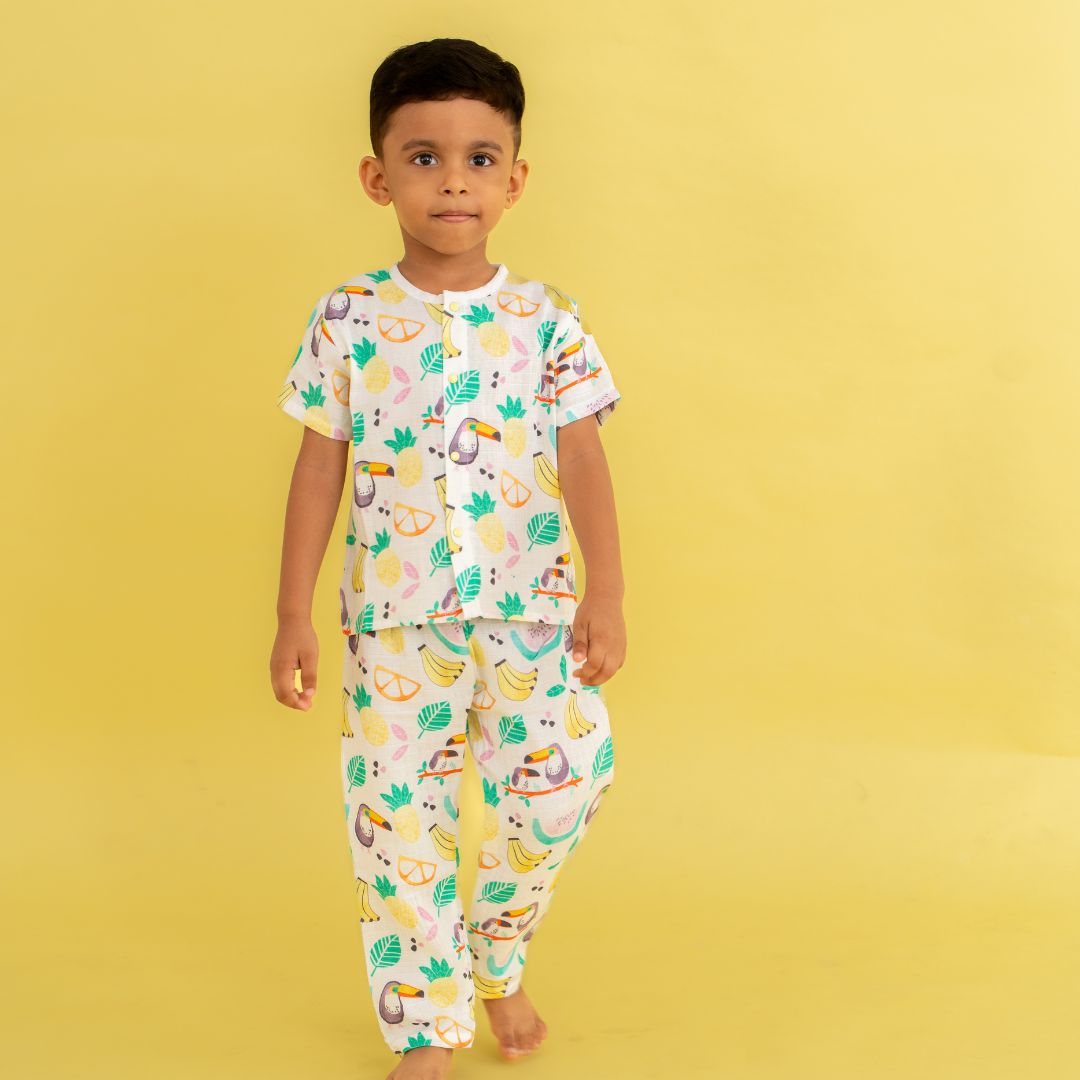 Seaside Punch - Muslin Sleep Suit for babies and kids (Unisex) - Pack of 2
