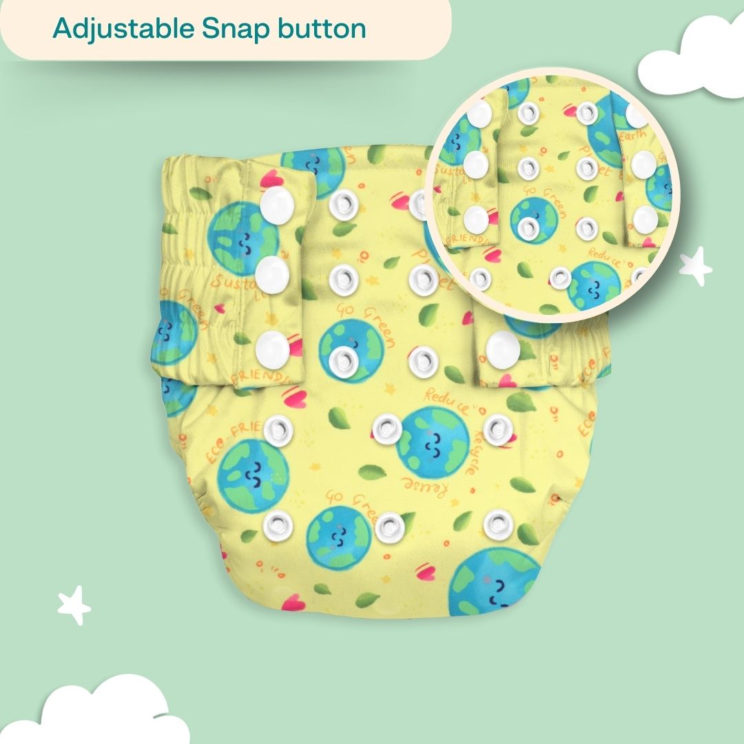 Ice Candy Newborn Cloth Diaper 2.0 with 1 cotton Insert (2 kg - 5 kg)