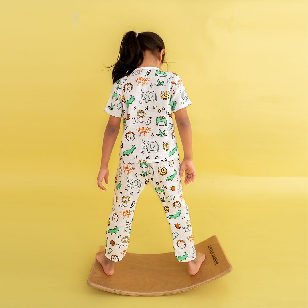 Flora Pixels - Muslin Sleep Suit for babies and kids (Unisex)