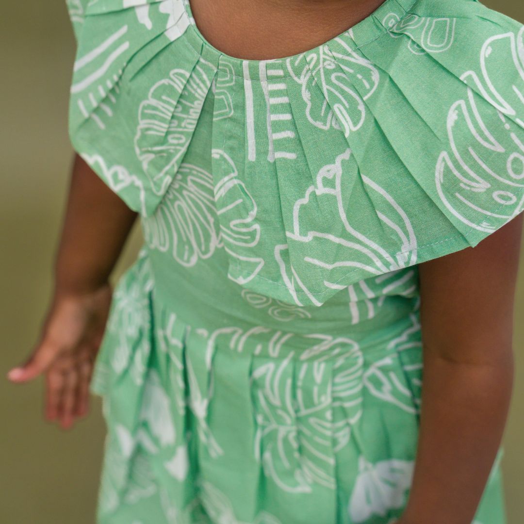 Mini Tropicano - Mulmul Cotton Frill Frock