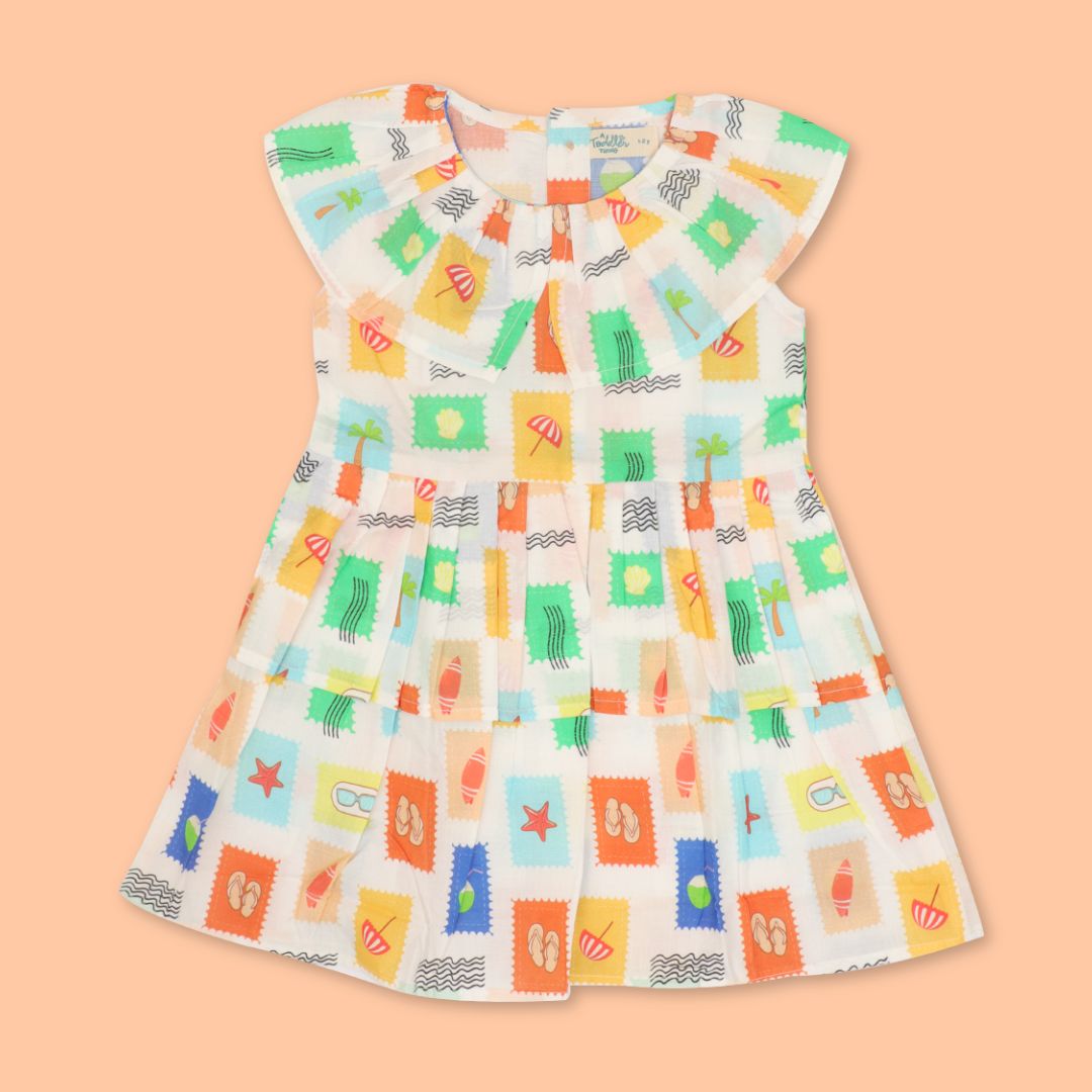 Urban Wild - Mulmul Cotton Frill Frock