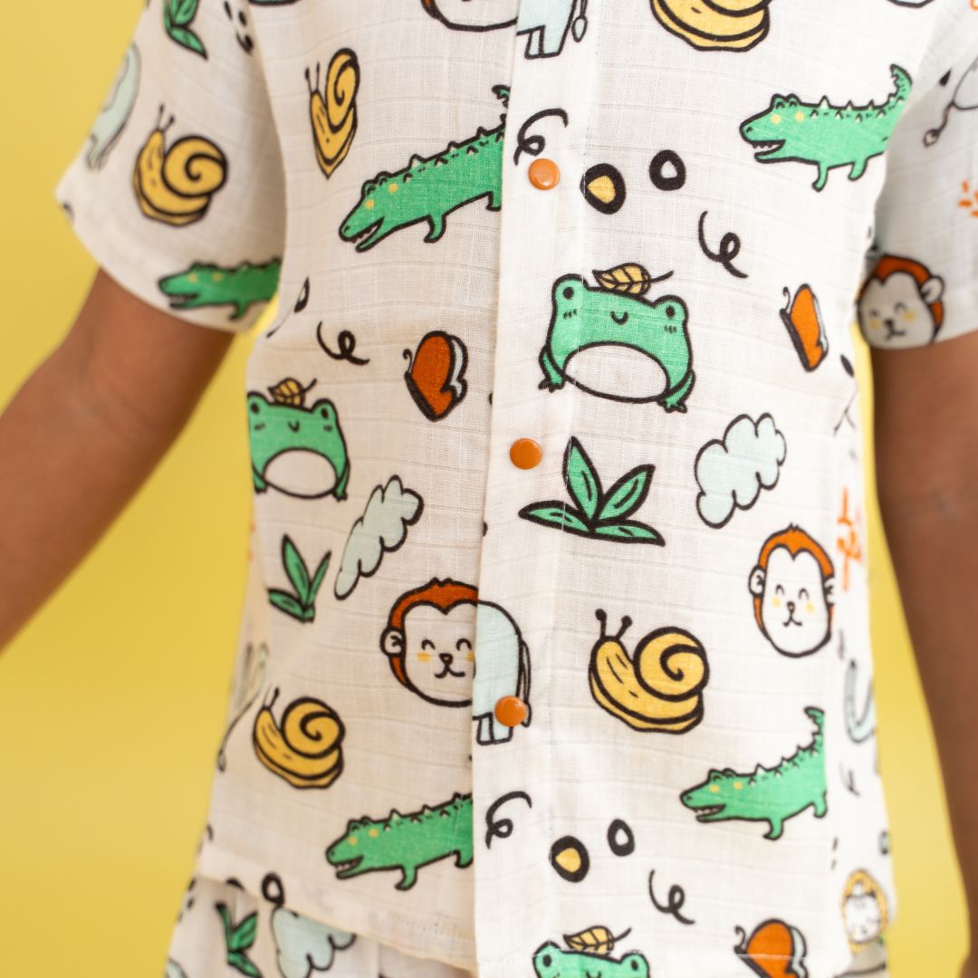 Hello Jungle - Muslin Sleep Suit for babies and kids (Unisex)