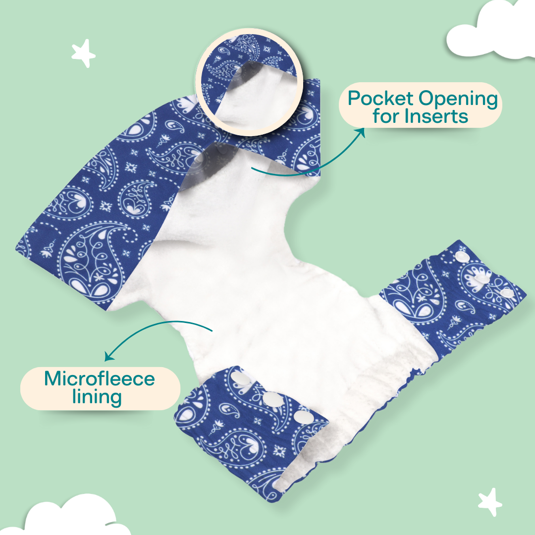 Ice Candy Newborn Cloth Diaper 2.0 with 1 cotton Insert (2 kg - 5 kg)