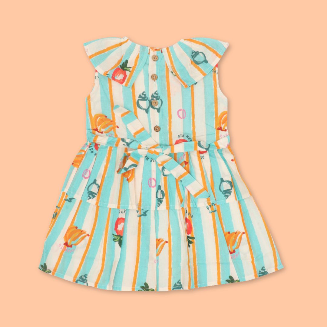 Stampscape - Mulmul Cotton Frill Frock