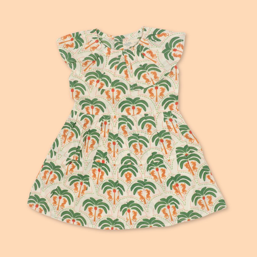 Mini Tropicano - Mulmul Cotton Frill Frock