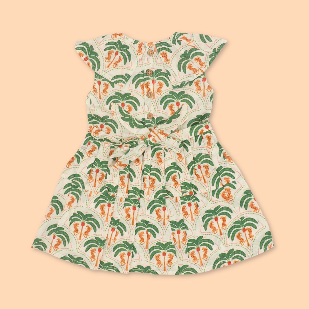 Citrus Splash - Mulmul Cotton Frill Frock