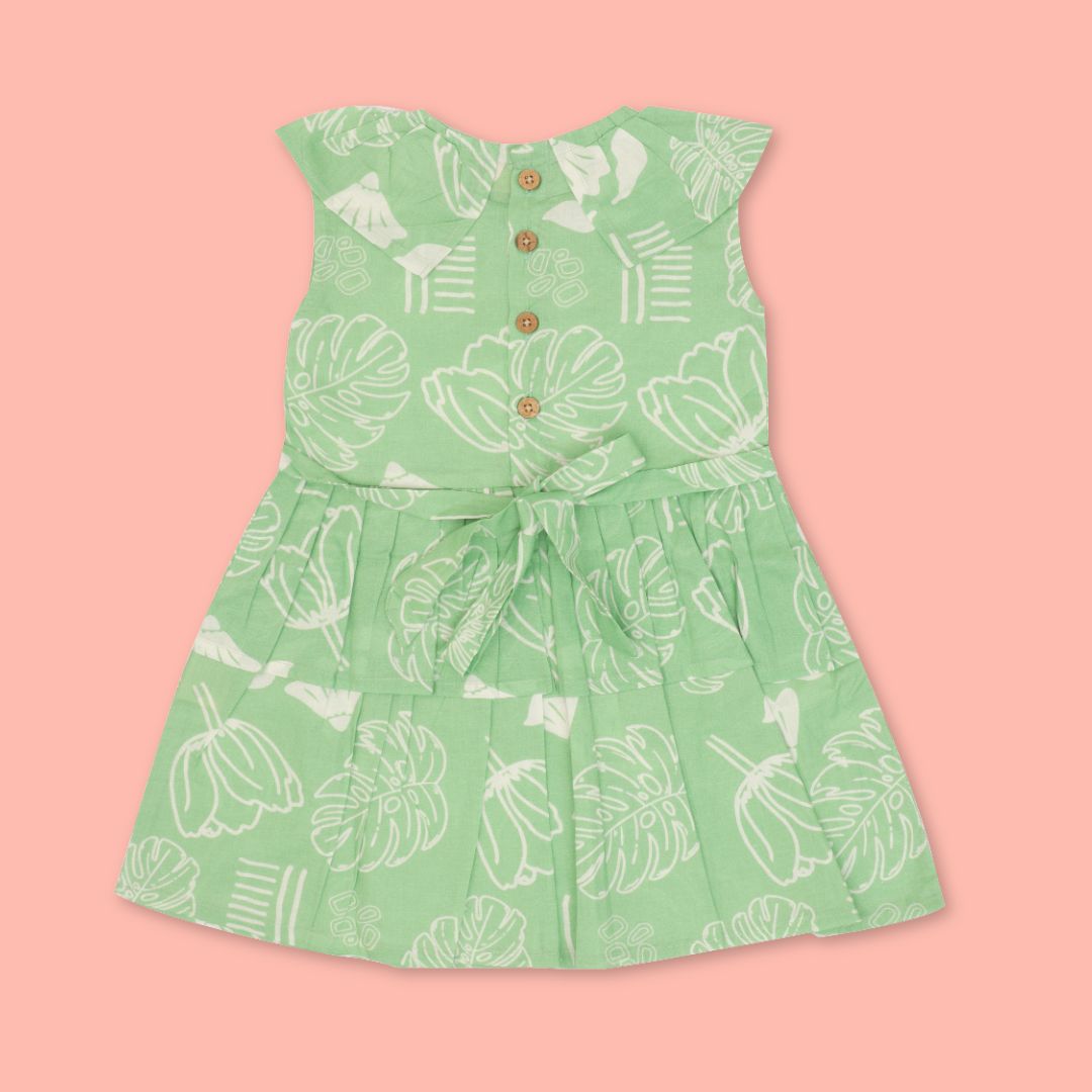 Mini Tropicano - Mulmul Cotton Frill Frock