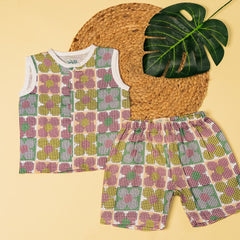 Flora Pixels- Muslin Jabla and Shorts for Babies and Toddlers