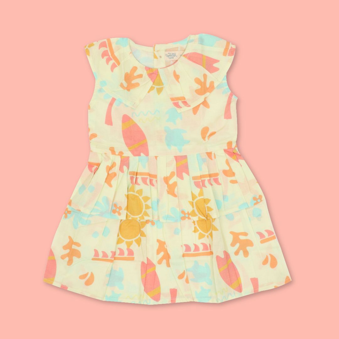 Urban Wild - Mulmul Cotton Frill Frock