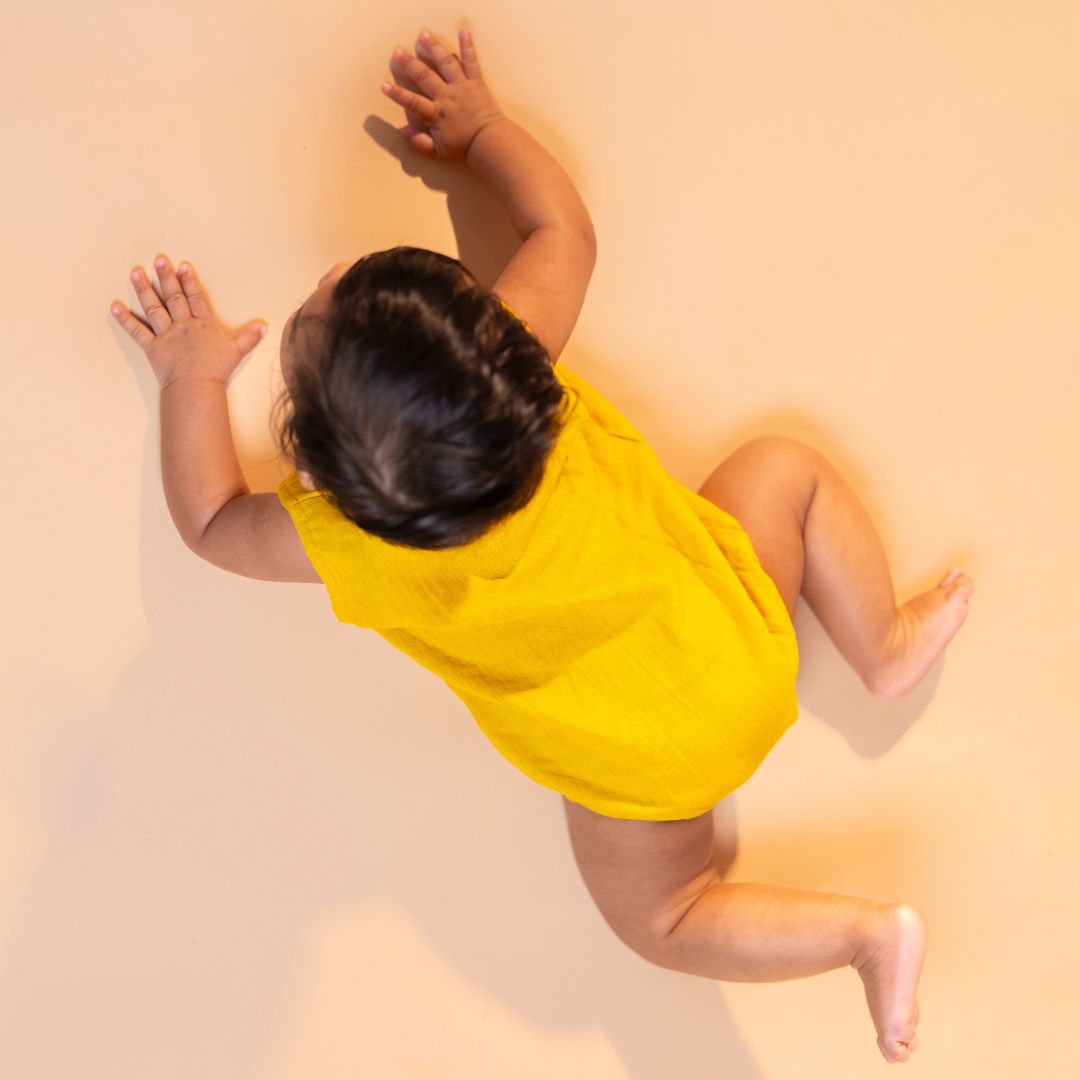 Brick Red - Muslin Bee Romper for Babies