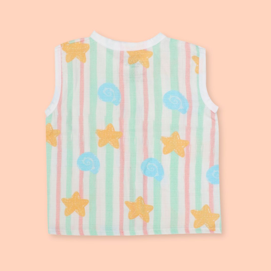 Flora Pixels- Muslin Jabla and Shorts for Babies and Toddlers