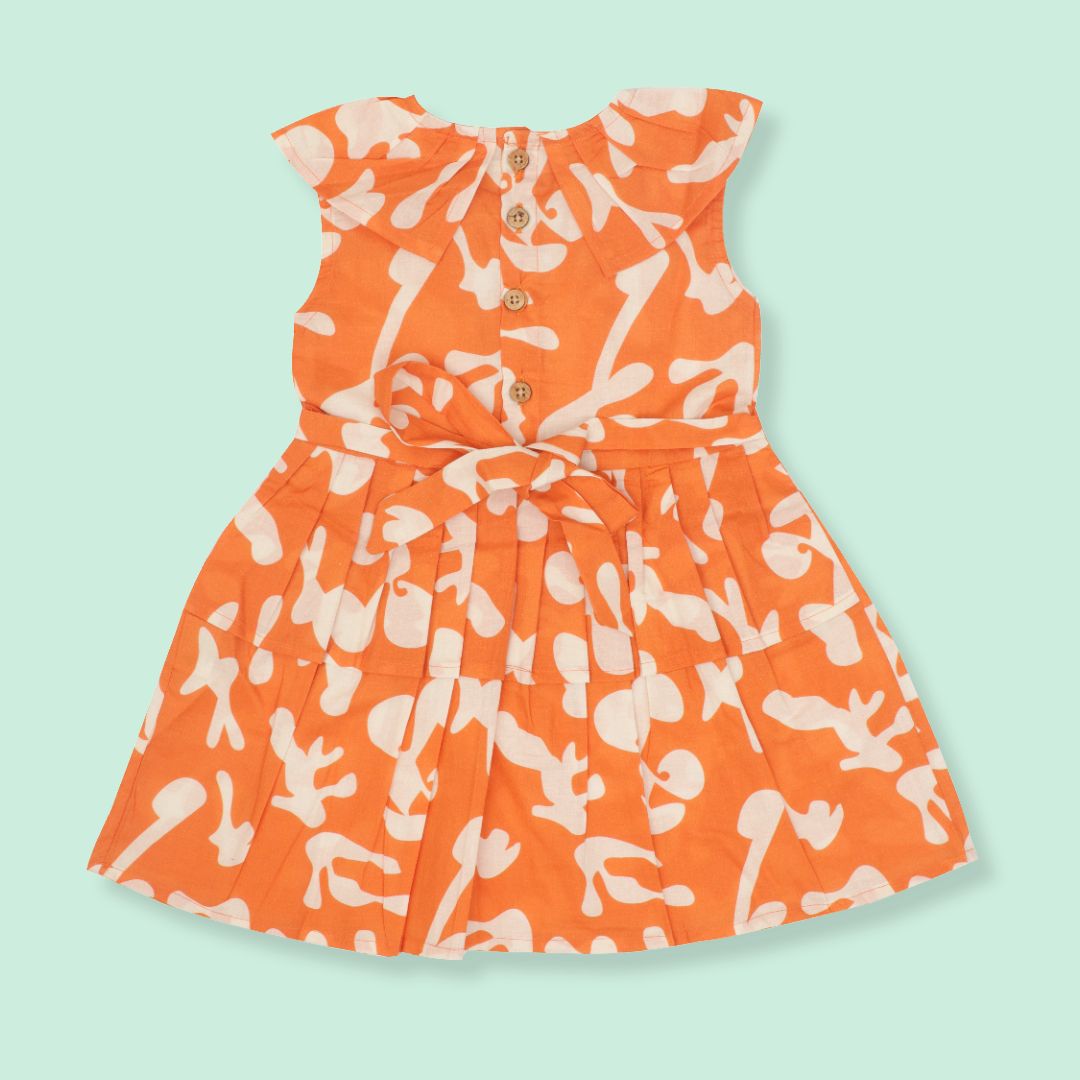 Sunny Safari - Mulmul Cotton Frill Frock