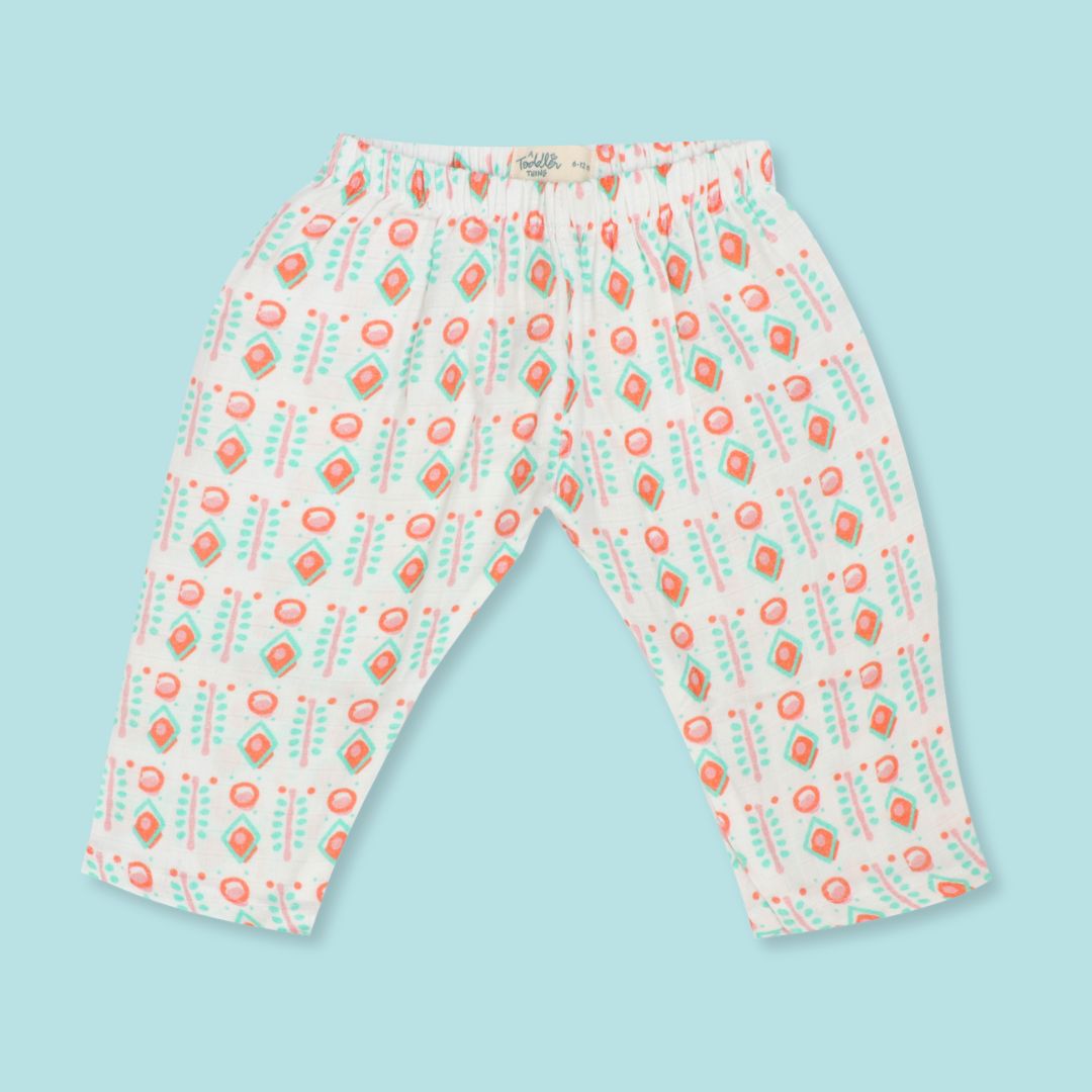 Flora Pixels - Muslin Sleep Suit for babies and kids (Unisex)