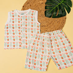 Flora Pixels- Muslin Jabla and Shorts for Babies and Toddlers