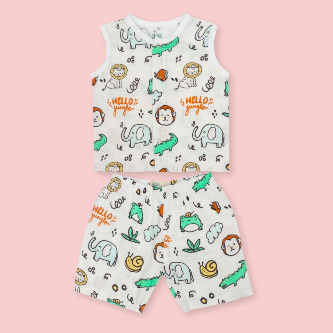 Spring Whispers - Muslin Jabla and Shorts for Babies and Toddlers