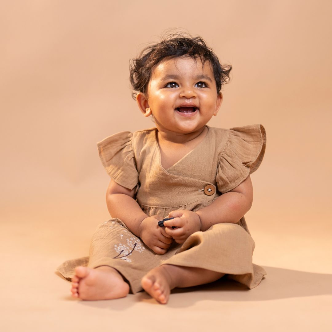 Honey - Muslin Dandelions Frill Frock