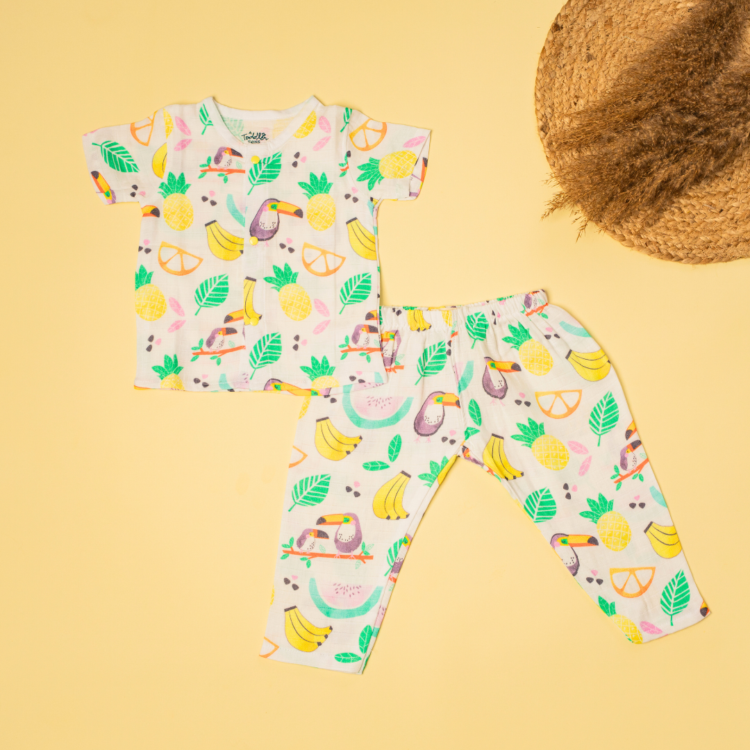 Zoodle Blocks - Muslin Sleep Suit for babies and kids (Unisex)
