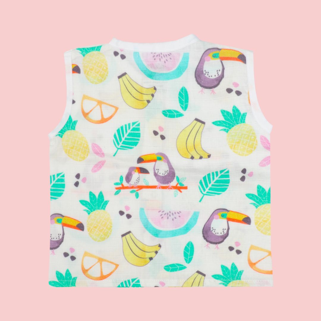 Seaside Punch - Muslin Jabla and Shorts for Babies and Toddlers - Pack of 2