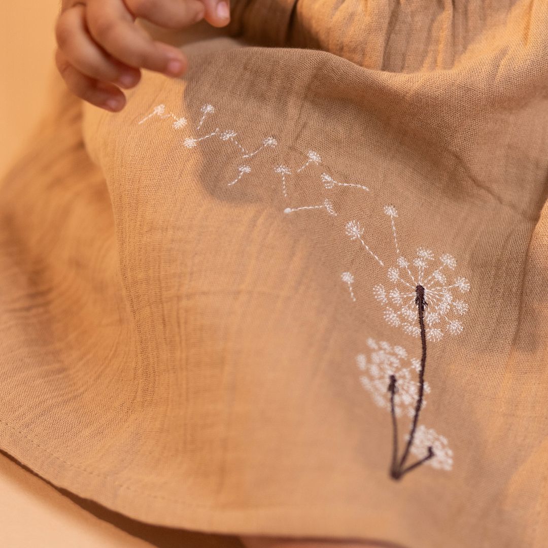 Turf Green - Muslin Dandelions Frill Frock