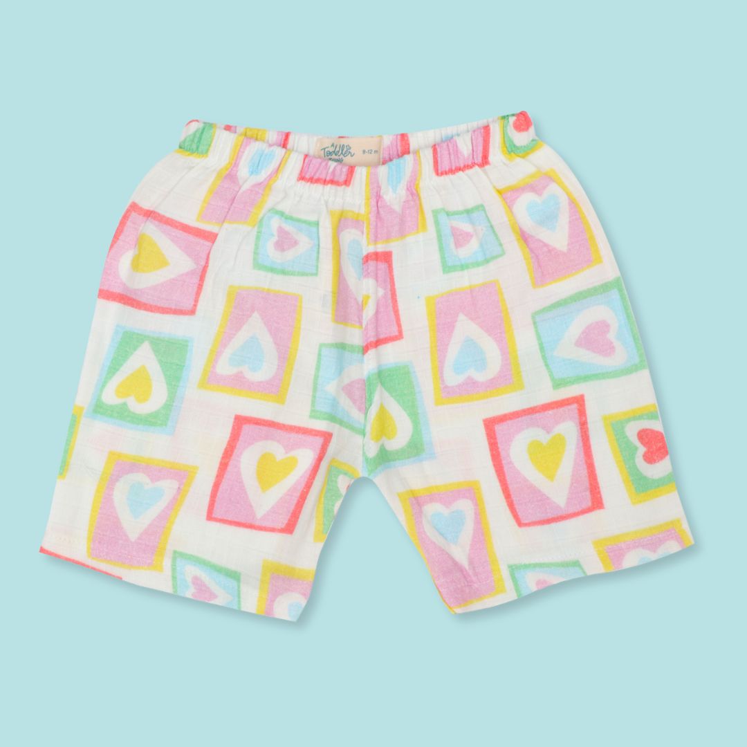 Flora Pixels- Muslin Jabla and Shorts for Babies and Toddlers