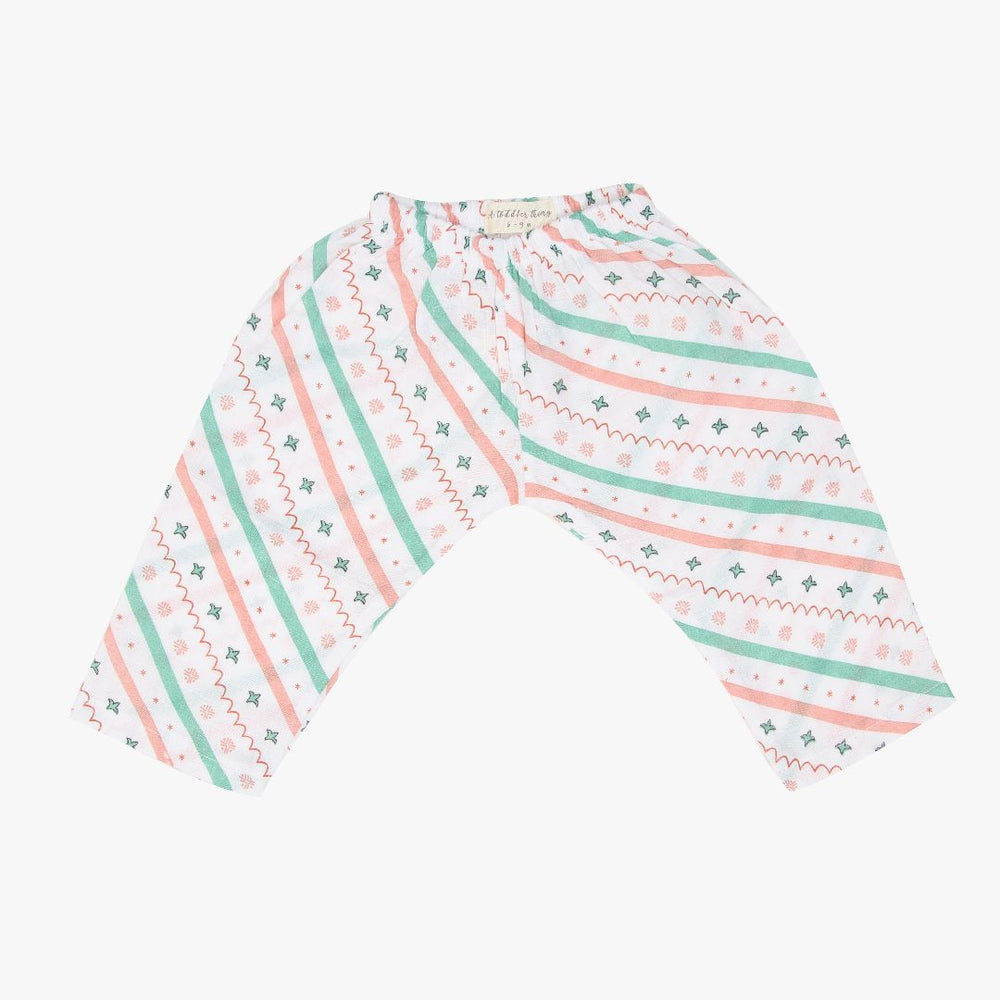 Toddler Wood Stripes Muslin Sleep Suit for babies and kids