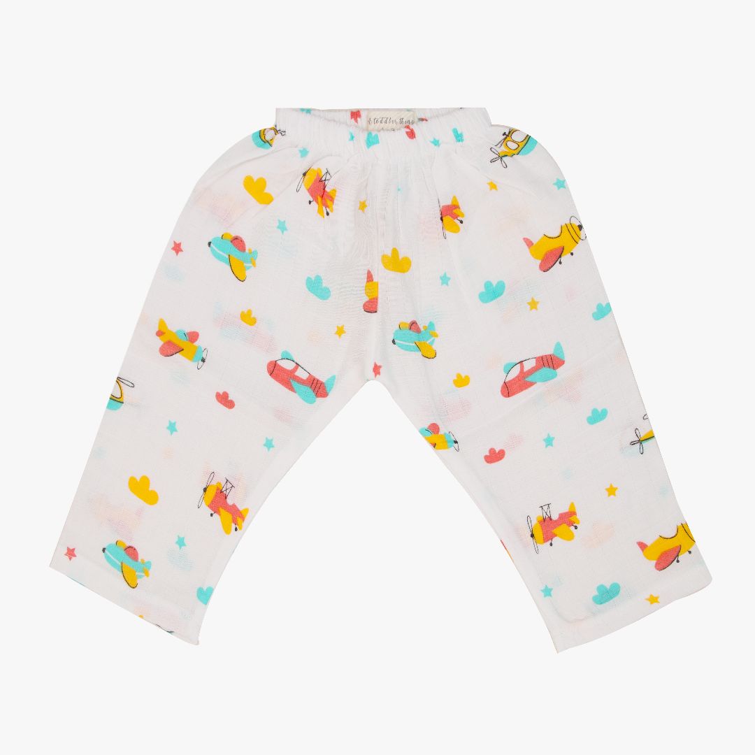 Hippo in the Sky (Pack of 2) - Muslin Sleep Suit for babies and kids (Unisex)