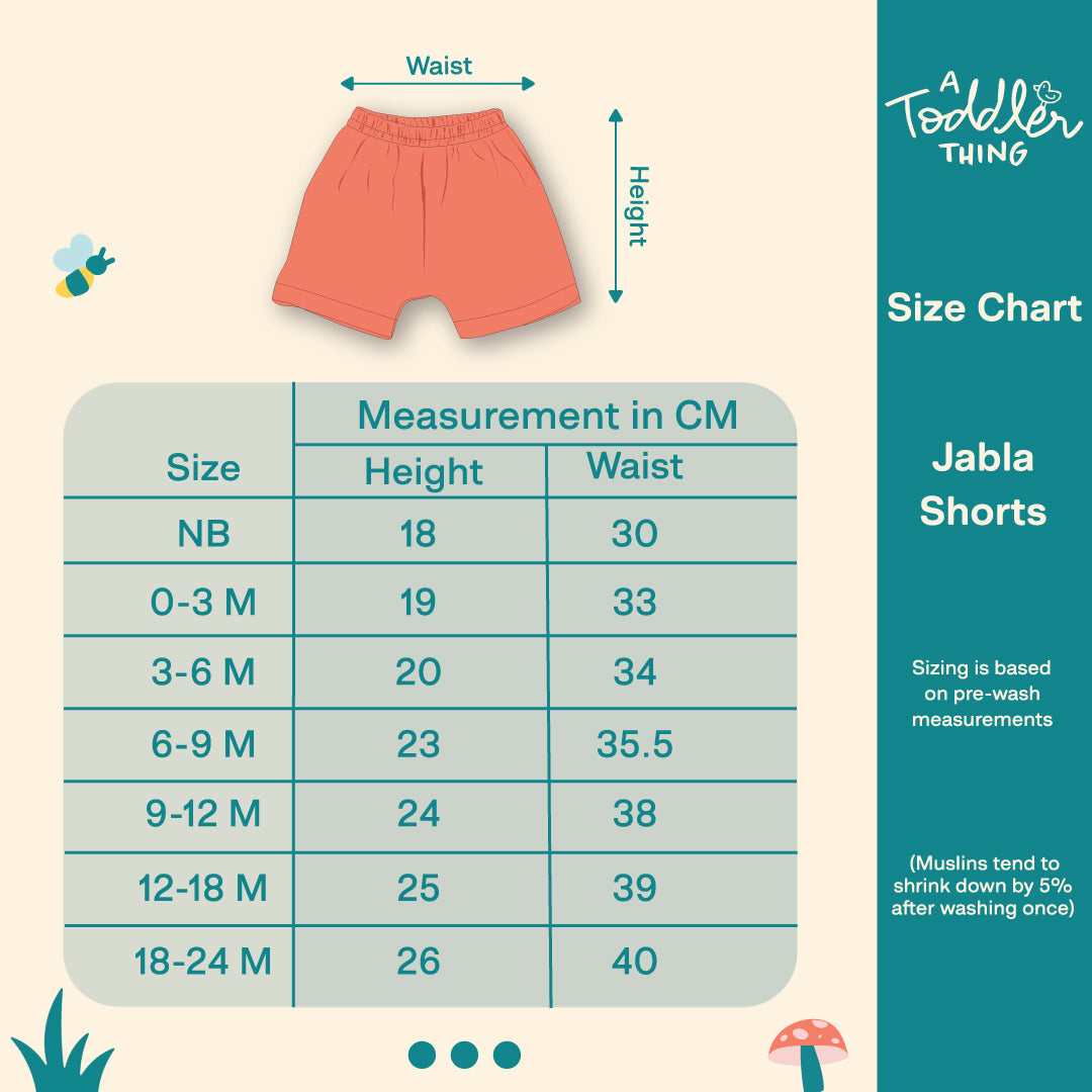 Wood Stripes - Muslin Jabla and Shorts for Babies and Toddlers