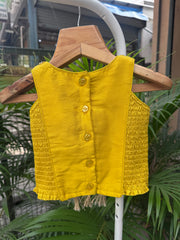 Mustard Yellow Sequin & Mirror Work Lehenga Set for Girls | Festive & Wedding Wear | Ages 1–6 Years