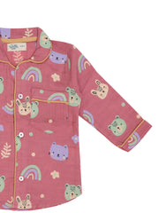 Rainbow Carrot and Friends (Pack of 3) - Muslin Full Sleeve Sleep Suit for babies and kids (Unisex)