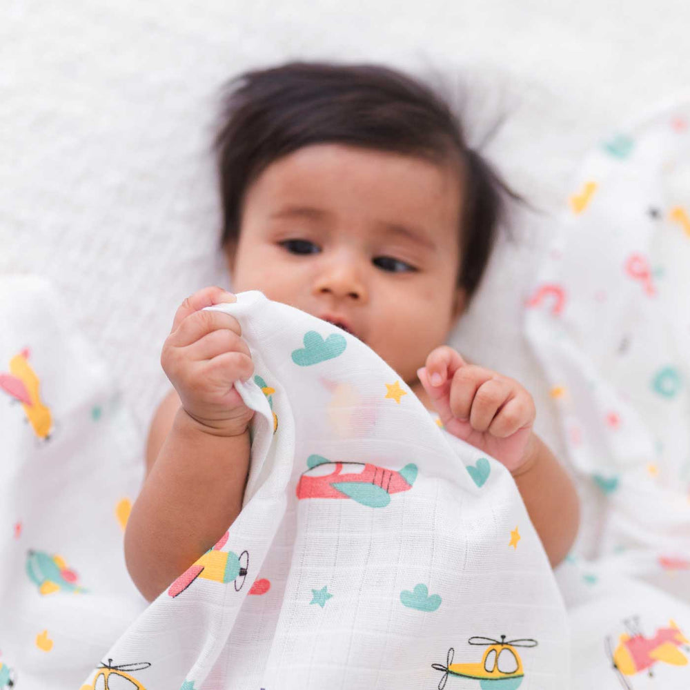 Newborn Air Hopper  Muslin Cotton Swaddles(Pack of 2)