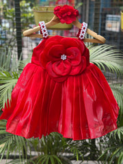Red Floral Bead Dress
