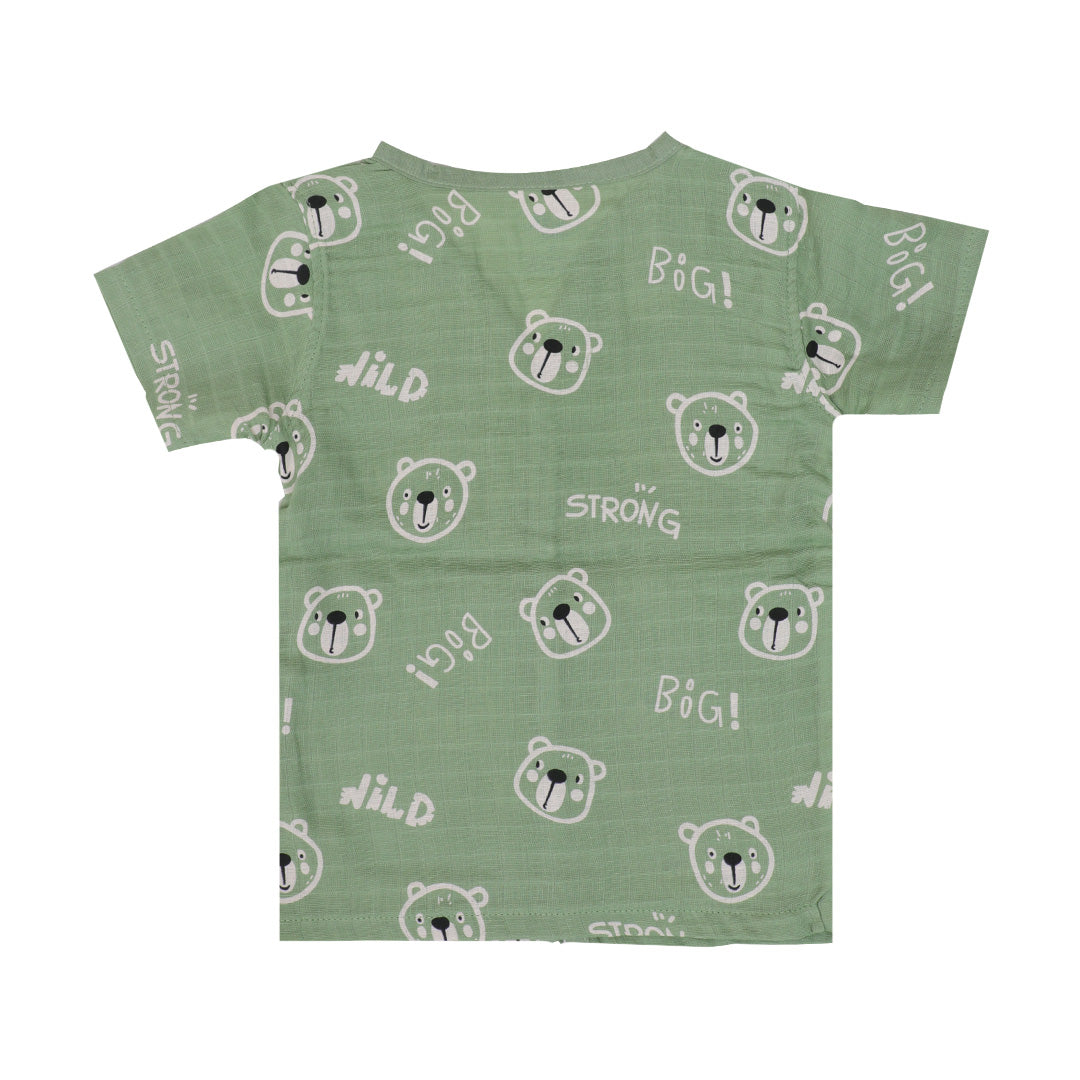 Fuzzy Bear - Muslin Sleep Suit for babies and kids (Unisex)