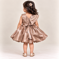 Aira Satin Bow Party Dress for Girls | 1Y to 4Y