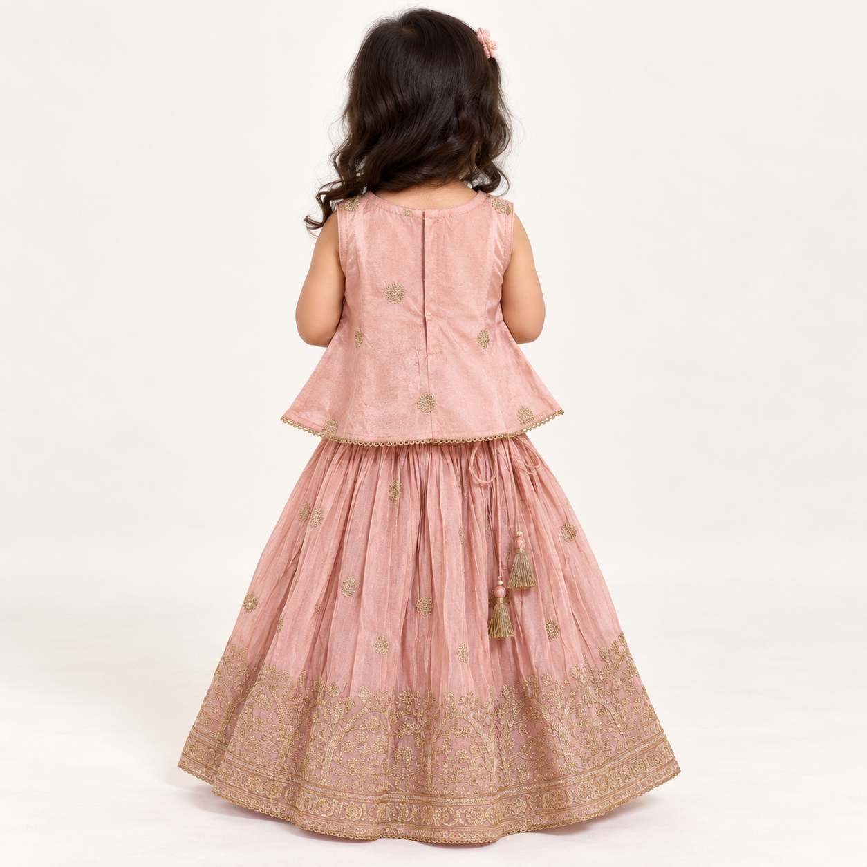Purva Zari Peplum Lehenga Set | 1-4Y