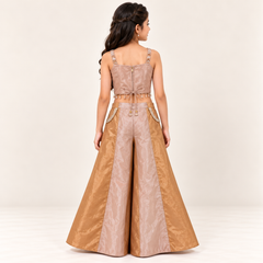Aarika Duotone Beadwork Palazzo Set | 2-15Y