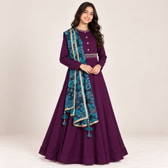 Berry Meadow Floral Gown for Girls | 14Y to 18Y