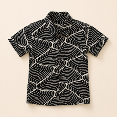 Black Abstract Shirt For Boys 1Y to 5Y
