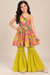 Bloomcrest Gharara Set for Girls | 6-7Y